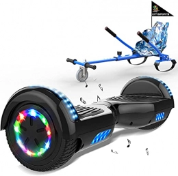 MARKBOARD Scooter MARKBOARD Hoverboards with seat, Hoverboards with hoverkart, LED Lights and Bluetooth Speaker, Self Balance Scooter with Hoverkart 6.5 Inches Hoverboards, Gift for Kids and Adult