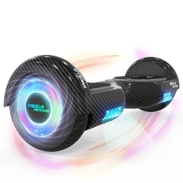 Mega Motion Self Balancing Segway Mega Motion Hoverboards for kids, 6.5 Inch Two-Wheel Self Balancing Electric Scooter with Bluetooth Speaker, with LED Lights, Gift for Children and Teenager, carbon black (HY-A03)