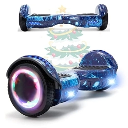 MJK Scooter MJK 6.5'' Hoverboard Self Balancing Electric Scooter Off Road Electric Scooter Segway with Bluetooth, UK Charger and LED Lights for Kids and Adults (Hip-Hop)
