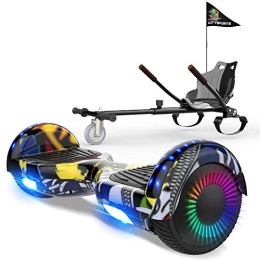 NEOMOTION Scooter NEOMOTION Hoverboard and go kart bundle with Hoverkart Bluetooth LED Light Hover board for Kids Teenagers Adults