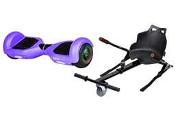 ZIMX Scooter PURPLE - ZIMX HOVERBOARD SWEGWAY SEGWAY WITH LED WHEELS UL2272 CERTIFIED + HOVERKART HK4 BLACK