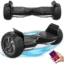 RCB Self Balancing Segway RCB HoverBoard 8.5 inch wheels all terrain Segways, APP control, Built in Bluetooth LED-Lights With powerful engine Self Balancing Off-Road Hoverboards, Gift for Teenagers and Adults, Black (Q3)