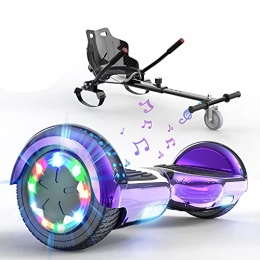 SOUTHERN-WOLF Self Balancing Segway SOUTHERN-WOLF Hoverboard go Kart, Self Balance Scooter with Hoverkart 6.5 Inches Hoverboards for kids LED with Lights and Bluetooth Speaker Best Gifts for Kids (purple)