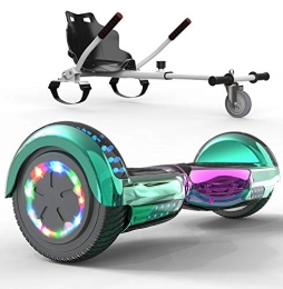 SOUTHERN WOLF Scooter SOUTHERN WOLF Hoverboards Go kart, Self Balancing Electric Scooter, Built-in Colorful Wheel Led Lights and Bluetooth, 2x350W Motor Power hoverboards with Go-kart Seat for Children and Teenagers