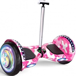  Self Balancing Segway The Hoverboard smart self-balancing electric scooter with colorful LED wheel lights and handlebars is light and powerful, suitable for children and adults, Pink