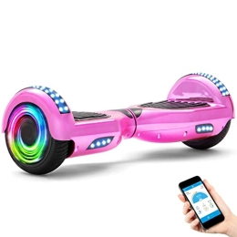 V-CALM Hoverboards,Hoverboards for kids,Self balancing scooter with Bluetooth Speaker,Electric Scooter,6.5" Segway Hoverboard,LED lights,Gift for kids. (pink)