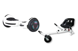 ZIMX Self Balancing Segway WHITE - ZIMX BLUETOOTH HOVERBOARD SEGWAY WITH LED WHEELS UL2272 CERTIFIED + HK5 WHITE