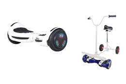 ZIMX Self Balancing Segway WHITE - ZIMX BLUETOOTH HOVERBOARD SEGWAY WITH LED WHEELS UL2272 CERTIFIED + HOVEBIKE WHITE