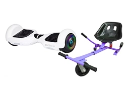 ZIMX Scooter WHITE - ZIMX HOVERBOARD SWEGWAY SEGWAY WITH LED WHEELS UL2272 CERTIFIED + HOVERKART HK5 PURPLE