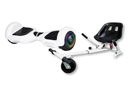 ZIMX Scooter WHITE - ZIMX HOVERBOARD SWEGWAY SEGWAY WITH LED WHEELS UL2272 CERTIFIED + HOVERKART HK5 WHITE