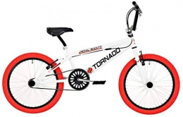 Bike Fun vélo Bike Fun BMX Bicyclette Tornado 20 Pouces Junior Frein sur Jante Blanc / Rouge