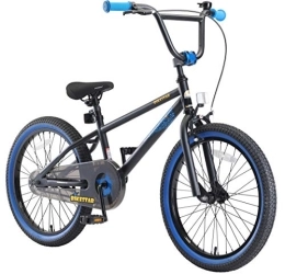 BIKESTAR BMX BIKESTAR Vélo Enfant pour Garcons et Filles de 6 Ans | Bicyclette Enfant 20 Pouces BMX avec Freins | Noir & Bleu
