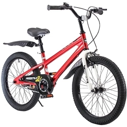  vélo RoyalBaby Vélo BMX freestyle pour enfant avec béquille - Cadeau pour enfants - 20" - Rouge