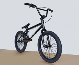 SWORDlimit BMX Vélo BMX 18 pouces pour garçons, cadre en acier au carbone à haute résistance, manivelle à clé, pédalier 25T, levier de frein en U et levier de frein en aluminium léger, roues de 18 pouces, Brightblack