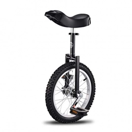 BSWL Monocycles 16" / 20" Enfant / Adulte Formateur Monocycle Hauteur Réglable Antidérapant Butyle Montagne Pneu Équilibre Vélo Vélo d'exercice Vélo, Noir, 20 inch