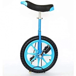 LIfav vélo 16 Pouces Enfants Monocycle, Hauteur Réglable Non-Slip Monte Simple Ronde Draisienne À Vélo, pour Les Enfants Adultes Débutants Exercice Fun Fitness, Bleu