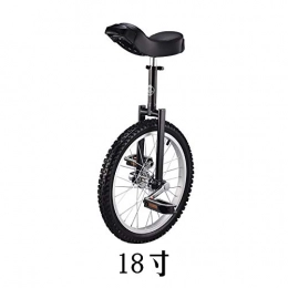 AAZX Monocycles AAZX Vélos pour Enfants Brouette acrobaties monocycle vélo Roue Unique Condition Physique Adulte athlétique Voiture équilibrée, Black-18 inches