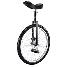 aedouqhr Monocycles aedouqhr Roue Unisexe Extra Large de 24 Pouces, vélo d'exercice d'équilibre pour Personnes de Grande Taille, Hauteur réglable, Pneu antidérapant (Couleur : Noir)
