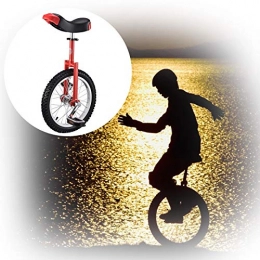 GAOYUY vélo GAOYUY Monocycle Extérieur, Monocycle Freestyle Unisexe 16 Pouces Pneu De Montagne Antidérapant Solide Et Robuste for Adultes Enfants (Color : Red, Size : 16 inches)