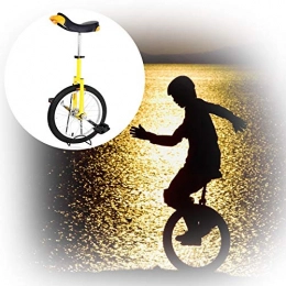 GAOYUY vélo GAOYUY Monocycle Extérieur, Pédales en Plastique Arrondies Selle Ergonomique Profilée 16 / 18 / 20 / 24 Pouces Balance Exercice Fun Fitness for Débutant (Color : Yellow, Size : 18 inches)