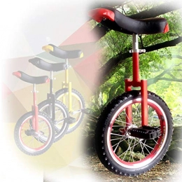 GAOYUY Monocycles GAOYUY Monocycle, Hauteur Ajustable avec Roue Chromée Solide Et Robuste 16 / 18 / 20 / 24 Pouces for Adultes Enfants (Color : Red, Size : 20 inches)
