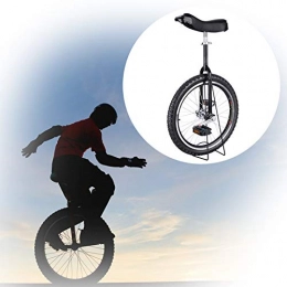 GAOYUY Monocycles GAOYUY Monocycle Unisexe, Monocycle Freestyle 16 / 18 / 20 / 24 Pouces Pneu Antidérapant Réglable Utilisation du Vélo D'équilibre for Adultes Enfants (Color : Black, Size : 20 inches)