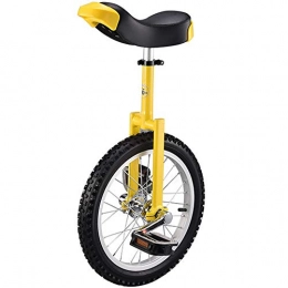 GWSPORT Monocycles GWSPORT Vlo Monocycle pour Enfants et Adultes Cratif Vlo D'quilibre Simple Roue Vlo Exercice Ergonomique Design Antidrapant Rsistant l'usure, Jaune, 16Inch