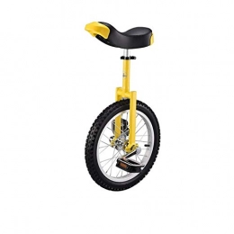 JINSUO vélo JINSUO Vélo monocycle de 40, 6 cm, 45, 7 cm, 50, 8 cm, 61 cm - Vélo d'équilibre pour jeunes adultes - Roue en aluminium - Couleur : jaune, taille : 40, 6 cm