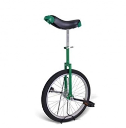 JUIANG Monocycles JUIANG Anneau en Aluminium de 20 Pouces d'épaisseur Antidérapant vélo à Une Roue - Hauteur réglable Adulte Formateur Monocycle - Léger et Durable monocycle - pour débutants, Enfants et Adultes Green