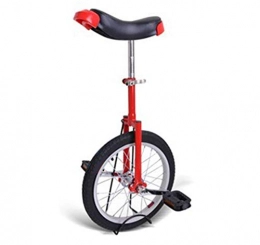 JUIANG vélo JUIANG Anneau en Aluminium de 20 Pouces d'épaisseur Antidérapant vélo à Une Roue - Hauteur réglable Adulte Formateur Monocycle - Léger et Durable monocycle - pour débutants, Enfants et Adultes Red