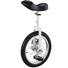 LXFA Monocycles LXFA Monocycle Monocycle pour Adultes Big Kids 24 / 20 Pouces, Monocycles 18 / 16 Pouces pour Garçons Filles Enfant (8 / 9 / 12 / 15 Ans), Sports de Plein Air Balance Cyclisme (Color : White, Size : 16 inch)