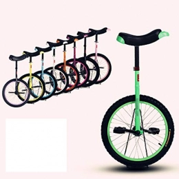 GAOYUY Monocycles Monocycle, 16 Pouces Selle Confortable Et Réglable Monocycle À Roue for Enfants Solide Et Robuste Sports De Cyclisme en Plein Air (Color : Green, Size : 16 inches)