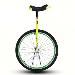 aedouqhr vélo Monocycle de 28 Pouces pour Adultes Cadre en Acier Robuste, Grand vélo d'exercice d'équilibre à Une Roue pour Personnes de Grande Taille de 160 à 195 cm, 330 Livres (Couleur : Jaune, Taille