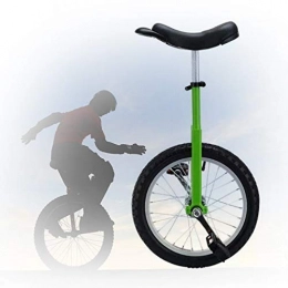 GAOYUY Monocycles Monocycle De Roue 16 / 18 / 20 Pouces, Monocycle Trainer Freestyle Siège Allongé Réglable Utilisation Sûre pour Les Enfants Débutants Adultes (Color : Green, Size : 16 inch)