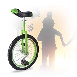 GAOYUY vélo Monocycle Formateur, Monocycle À Roues 16 / 18 / 20 Pouces Vélo De Roue De Pneu Butyle Étanche Utilisation Sûre pour Les Débutants / Enfants / Adultes (Color : Green, Size : 18 inch)