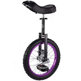 LXFA Monocycles Monocycle Monocycle de 16 Pouces pour Garçon Fille Enfants (7 / 8 / 9 / 10 / 12 Ans), Cour de L'école Vélo D'équilibre pour Les Sports de Plein Air, Cadeau d'anniversaire (Color : Purple)