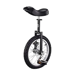  vélo Monocycle Noir 24" / 20" / 18" / 16" Roue Monocycle pour Enfants / Adultes, Balance Vélo Vélo Vélo avec Siège Réglable (A 24in)
