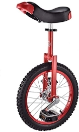 Générique Monocycles Monocycle pour enfants - Roue de 16 pouces pour débutants de 9 / 10 / 12 / 13 / 14 ans, idéal pour votre fille / fils, fille, cadeau d'anniversaire garçon, siège réglable (couleur : rouge)