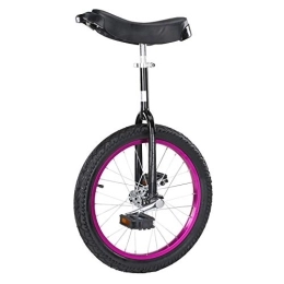 LRBBH Monocycles Monocycle, VéLo D'éQuilibre à Roue Unique RéGlable Pour Enfants Accessoires D'Acrobatie Pour Adultes Capacité de Transport de VéLo D'Exercice CompéTitif 400 KG / 16 8 / violet