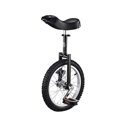 QWEASDF vélo QWEASDF 16", 18", 20", 24" Monocycle vélo Hauteur réglable Monocycle Cirque +Support de monocycle pour Ados / Kid's / Adulte Charge Montagne, Noir, 16