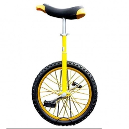 YYLL Monocycles Réglable monocycle Équilibre Exercice Fun Bike Fitness, 16 / 18 / 20 / 24 po monocycle Cycle Une Roue de vélo (Color : Yellow, Size : 16inch)