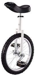 SERONI vélo SERONI Monocycle Vélo Monocycle Kid's / Adult's Balance Monocycle 16" / 18" / 20" Blanc, Cadeau d'anniversaire pour garçons et Filles, vélo d'équilibre avec siège réglable en Hauteur