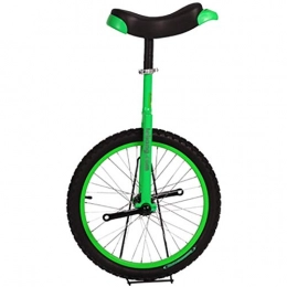 TTRY&ZHANG Monocycles TTRY&ZHANG 20 Pouces Roues monocycle pour Adultes Professionnels, 16 / 18 Solde Vélo pour Enfants (7 / 07 / 10 / 12 Ans), Exercice Sportif (Color : Green, Size : 18 inch)
