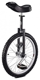 Unicycles Monocycles Unicycles Roue de vélo de 50 cm pour adultes et adolescents débutants, fourche en acier au manganèse haute résistance, siège réglable, charge de 150 kg (couleur : noir)