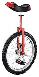 Unicycle Monocycles Unisexe Vélo monocycle, monocycle de 20 Pouces de 20 Pouces, Balance à Roues à Roue à vélo, adapté à 155-17 5CM Enfants et Adultes Hauteur réglable, Meilleur Anniversaire, 5 Couleurs (Color : Red)