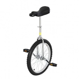 Homcom vélo Velo 1 Roue Cirque jonglage monocycle Artiste 20 Pouces Mono Roue Argent-Noir
