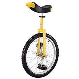 aedouqhr Monocycles Vélo d'exercice à équilibrage Automatique Unisexe à Roues de 20", vélo à pneus antidérapants, Hauteur de l'utilisateur 160-175 cm (63" 69") (Couleur : Jaune)