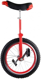 MRTYU-UY vélo Vélo d'équilibre, vélo d'entraînement monocycle réglable siège antidérapant équilibre des pneus vélo Amusant Exercice de Fitness avec Support, pour débutant Enfants Adultes, Cadeau (18 Pouces Bleu)