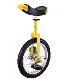 Vélo de vélo monocycle à roue jaune de 16/18/20 pouces avec siège de selle à dégagement confortable, pour les enfants adolescents qui pratiquent l'équitation améliorent l'équilibre vélo d'équilibre v