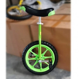 Vélos Monocycles Vélos Monocycle 16 Pouces Freestyle Monocycle pour Sports de Plein Air Aptitude Exercice, Garçons Filles des Gamins Uni-Cycle, à Une Roue, Cadeaux d'anniversaire (Color : Green, Size : 16in Wheel)